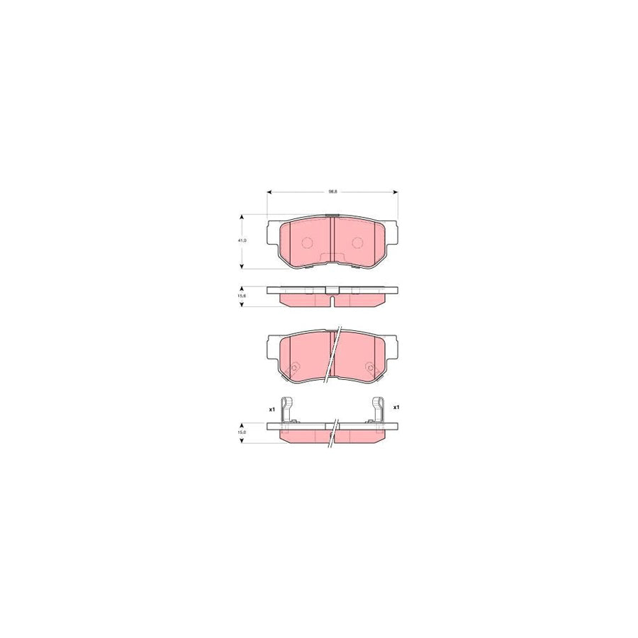 TRW Gdb3298 Brake Pad Set With Acoustic Wear Warning