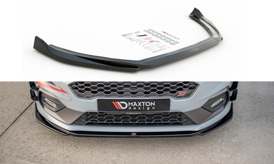 Maxton Design FO-FI-8-ST-FD1T Front Splitter V.4 Ford Fiesta ST / ST-Line MK8 | Duco Car Parts UK Car Parts