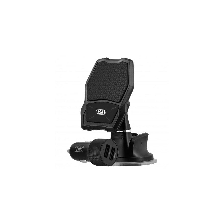 TnB CHCARMAG1V2 8100 Car phone holder with ball joint, with wireless charger, cigarette lighter, dashboard, Magnetic, with USB cable, universal 360?