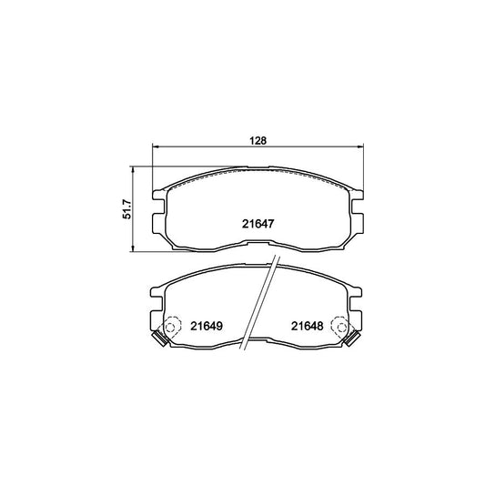 Hella 8DB 355 006 471 Brake Pad Set With Acoustic Wear Warning
