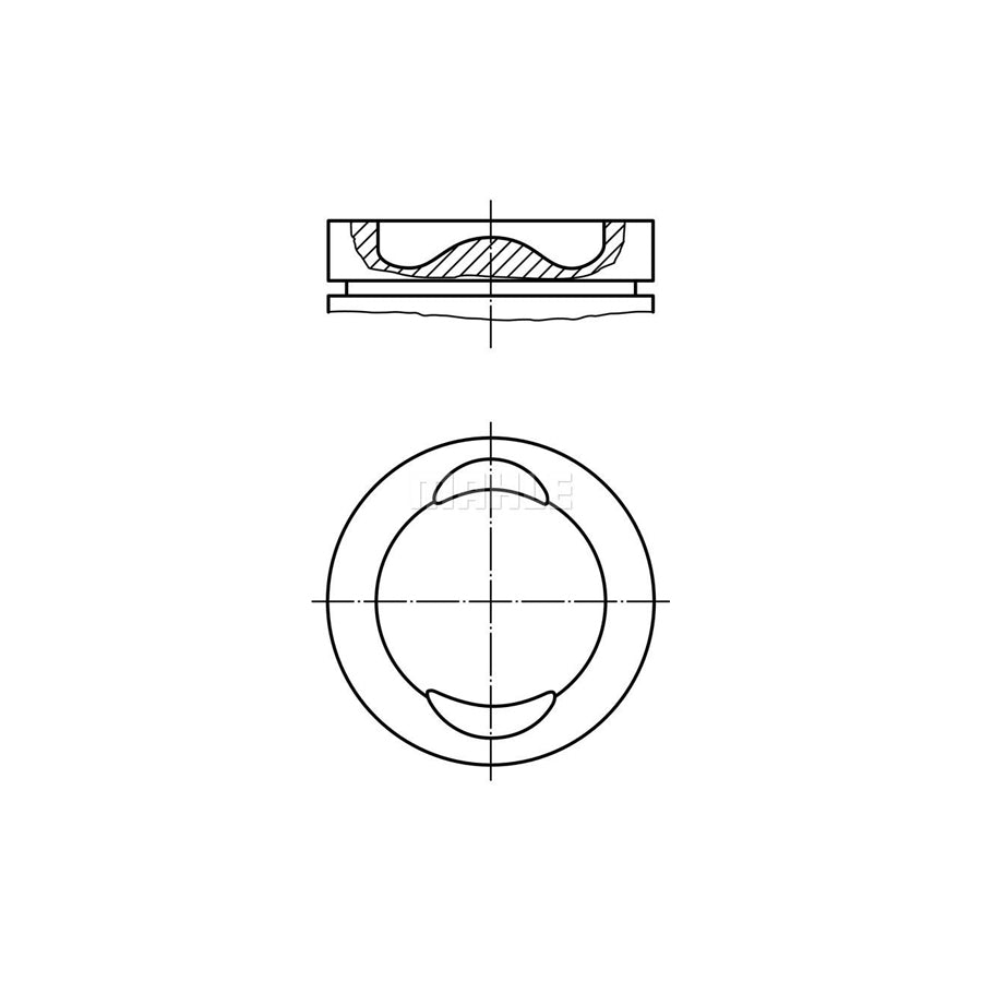 MAHLE ORIGINAL 029 92 02 Piston for VW POLO 75,51 mm, without cooling duct
