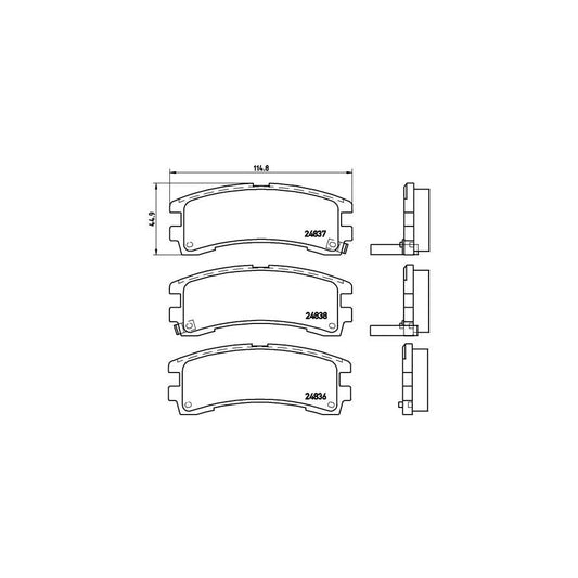 Brembo P 56 017 Brake Pad Set For Nissan Terrano With Acoustic Wear Warning