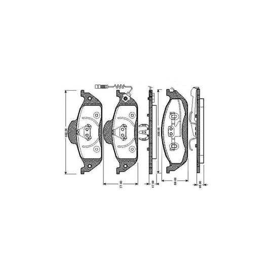 Bosch 0986Tb2781 Brake Pad Set Suitable For Mercedes Benz Ml Class W163 Incl Wear Warning Contact With Accessories