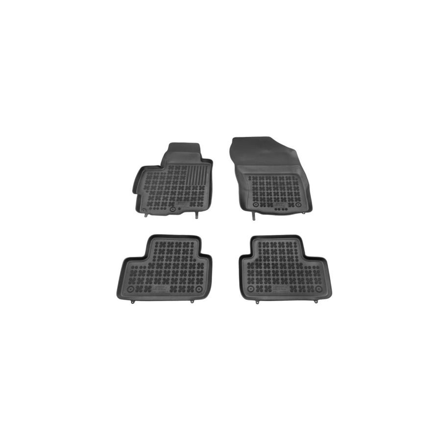REZAW PLAST Tailored 202306 Floor mat set for MITSUBISHI ASX Off-Road (GA0) Elastomer, Front and Rear, Quantity: 4, Black
