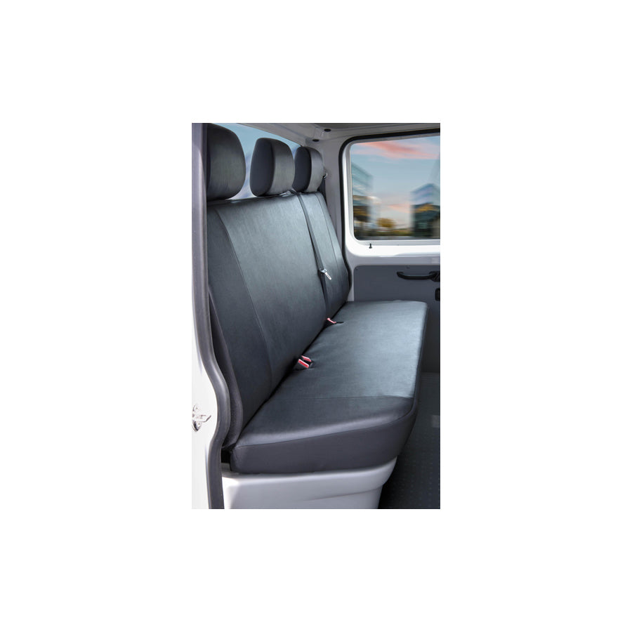 WALSER 11460 Car seat cover for VW TRANSPORTER Black, Leatherette, Polyester, Rear