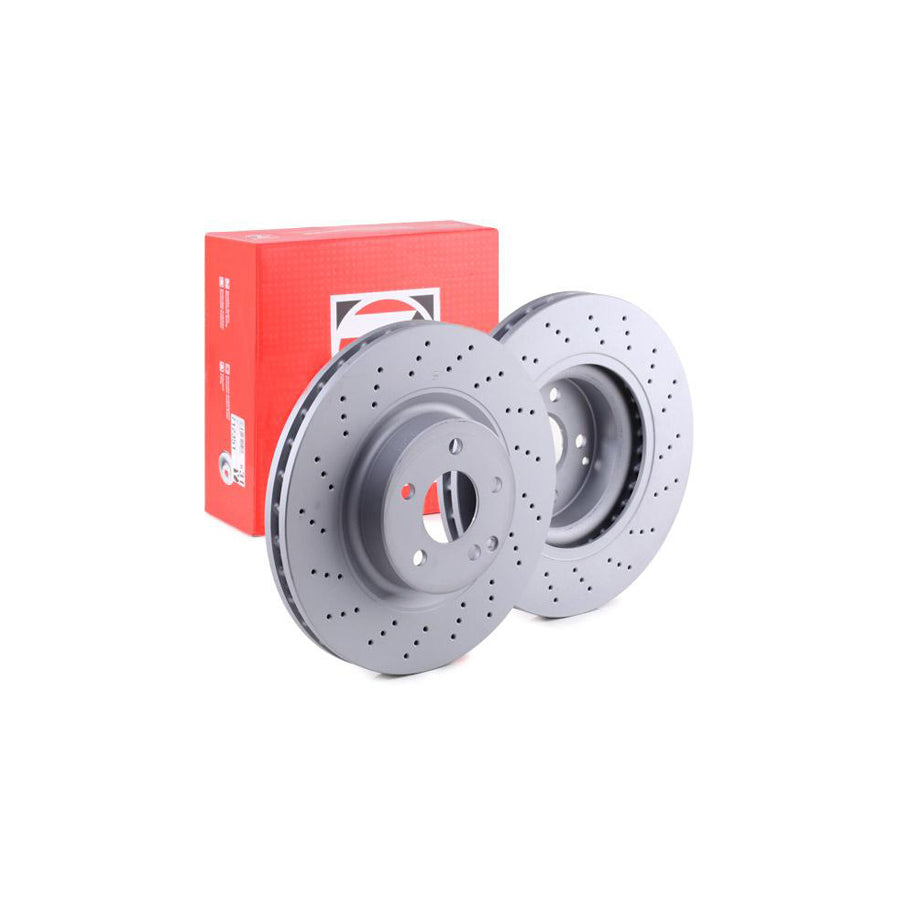 ZIMmERMANN SPORT COAT Z 400 3637 52 Brake Disc Internally Vented Perforated Coated High carbon