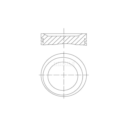 MAHLE ORIGINAL 011 75 02 Piston 87,0 mm, without cooling duct