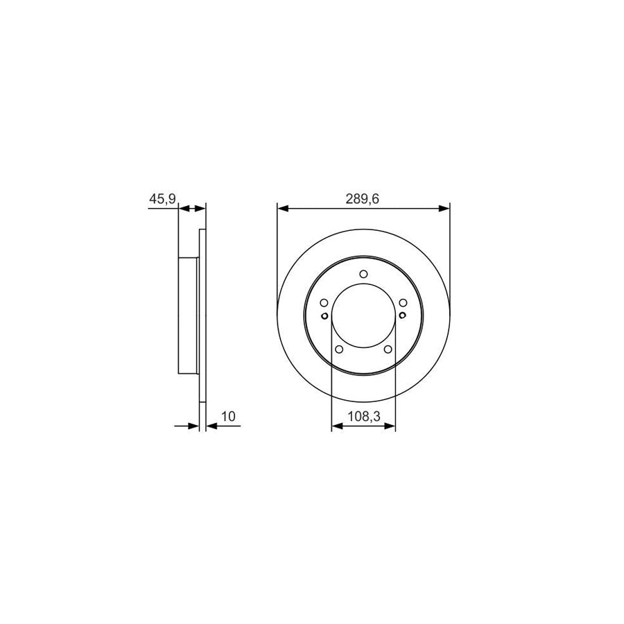 BOSCH 0 986 479 B09 Brake Disc for SUZUKI JIMNY Solid Oiled