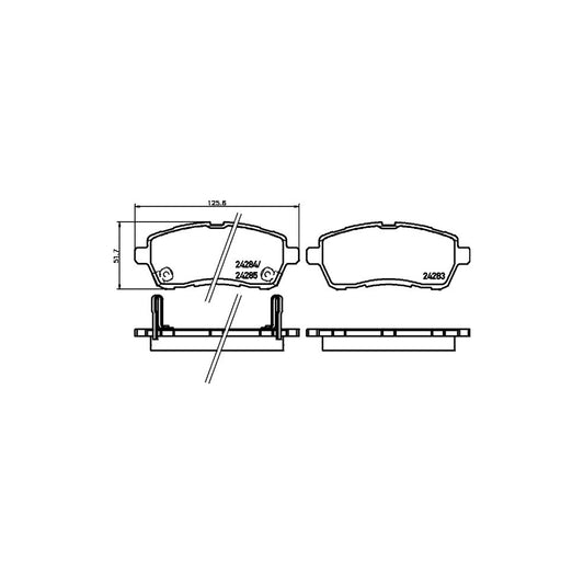 Hella 8DB 355 014 001 Brake Pad Set With Acoustic Wear Warning With Accessories