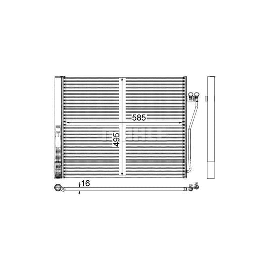 MAHLE ORIGINAL AC 568 000P Air conditioning condenser with dryer