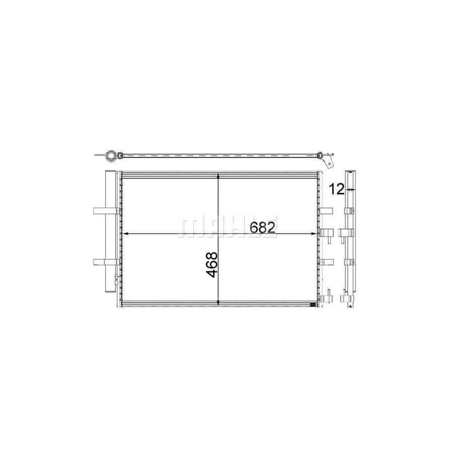MAHLE ORIGINAL AC 32 000P Air conditioning condenser with dryer