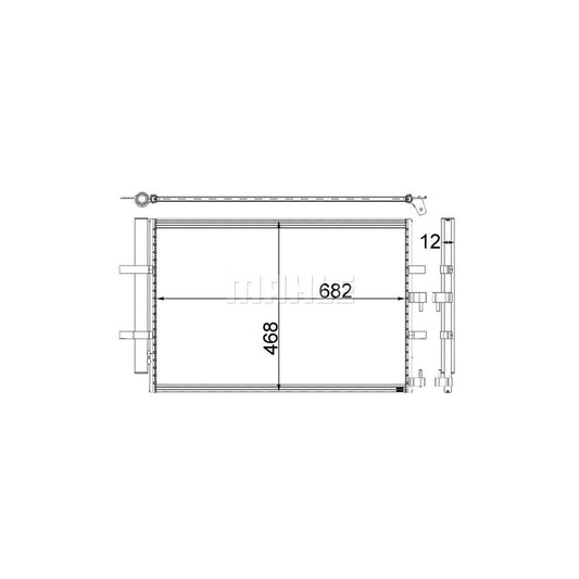 MAHLE ORIGINAL AC 32 000P Air conditioning condenser with dryer