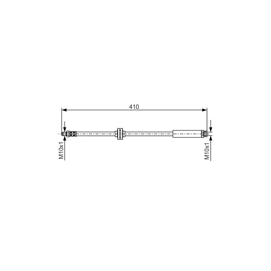 BOSCH 1 987 476 642 Brake Hose 392Mm M10X1 