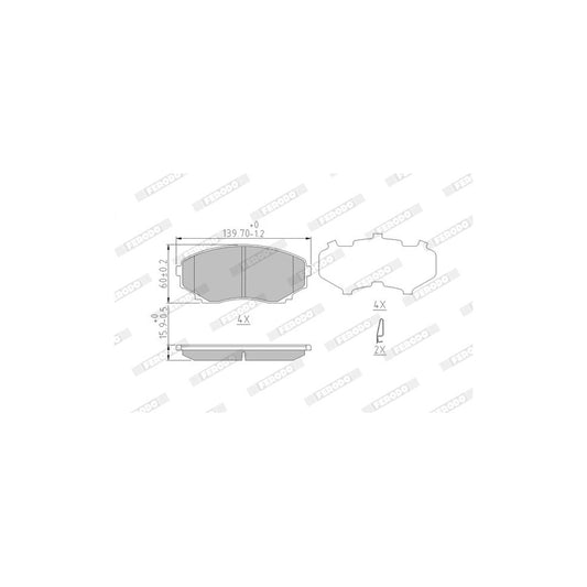 Ferodo Premier Fdb1757 Brake Pad Set With Acoustic Wear Warning Without Accessories