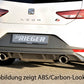 Rieger 00088089 SEAT 5F Leon FR Rear Diffuser for Sport Tailpipe Left & Right - Glossy Black