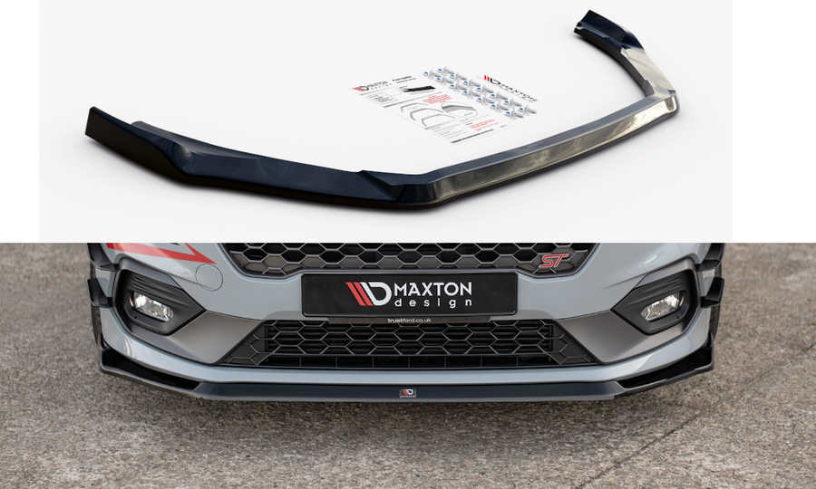 Maxton Design FO-FI-8-ST-FD2T Front Splitter V.5 Ford Fiesta ST / ST-Line MK8 | Duco Car Parts UK Car Parts