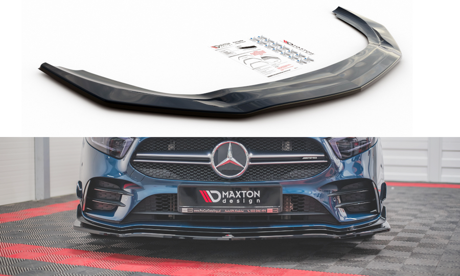 Maxton Design ME-A-177-35-FD1T Front Splitter V.1 Mercedes Benz A35 AMG / AMG-Line W177 | Duco Car Parts UK Car Parts