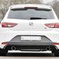 Rieger 00088089 SEAT 5F Leon FR Rear Diffuser for Sport Tailpipe Left & Right - Glossy Black