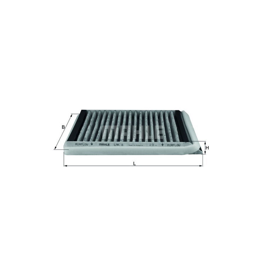 MAHLE ORIGINAL LAK 8 Pollen filter Activated Carbon Filter