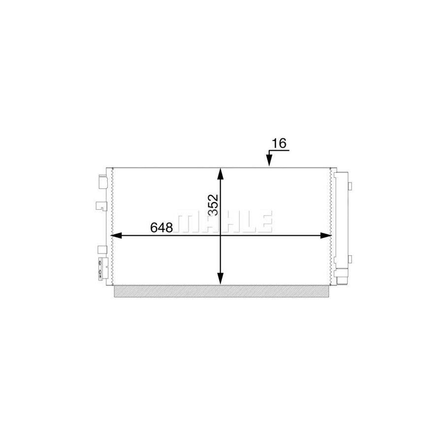 MAHLE ORIGINAL AC 44 000S Air conditioning condenser with dryer