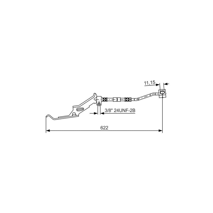 BOSCH 1 987 476 086 Brake Hose 330Mm 3 8