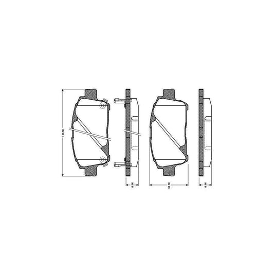 Bosch 0986Tb2367 Brake Pad Set Excl Wear Warning Contact With Accessories