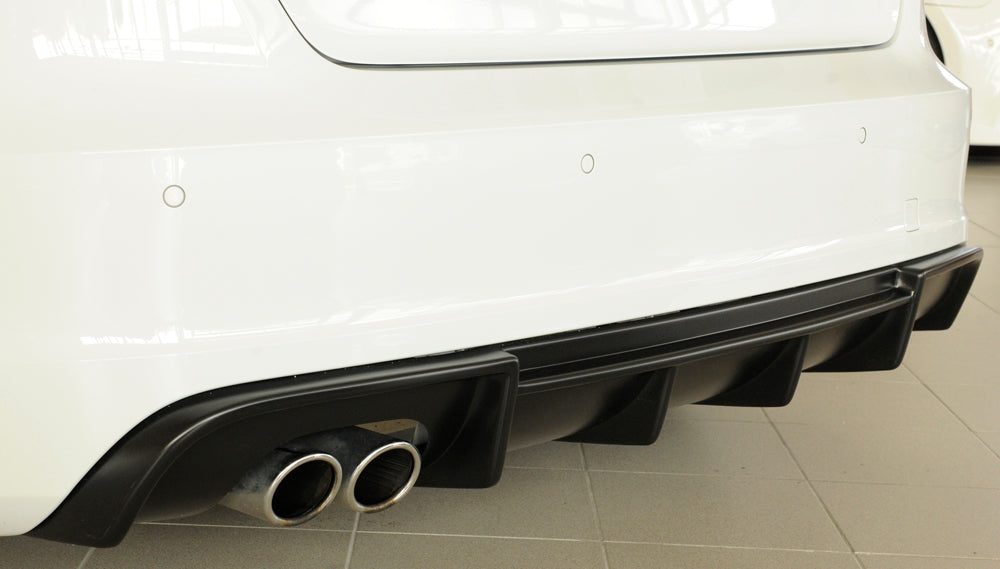 Rieger 00056804 Audi 8V A3 Rear Diffuser for Twin Tailpipe Left -  Matte Black