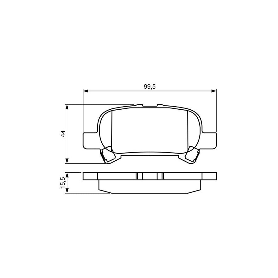 Bosch 0986495322 Brake Pad Set Excl Wear Warning Contact With Mounting Manual BP1611