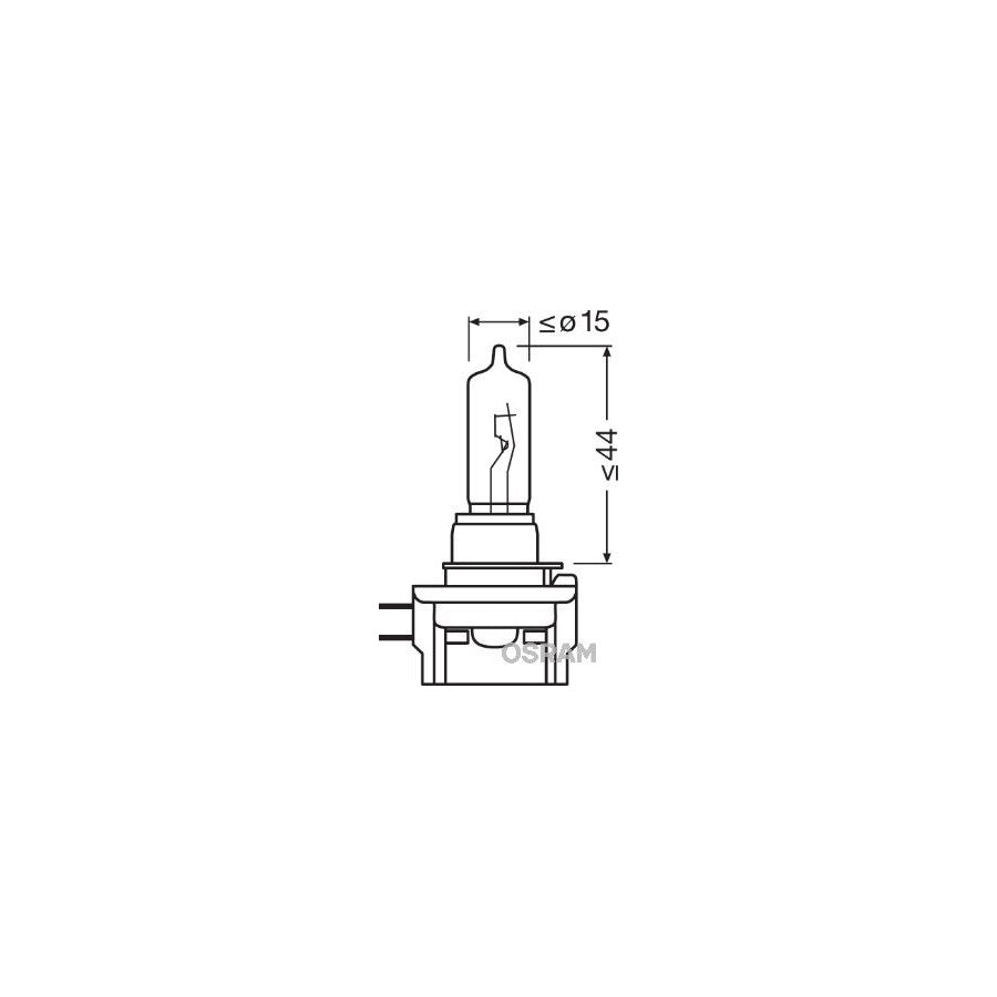 OSRAM ORIGINAL 64243 Bulb, spotlight H9B 12V 65W PGJY-5 3200K Halogen