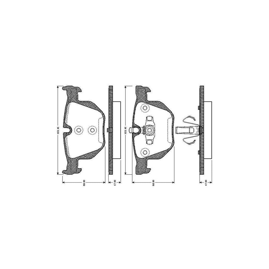 Bosch 0986Tb3024 Brake Pad Set Excl Wear Warning Contact With Accessories