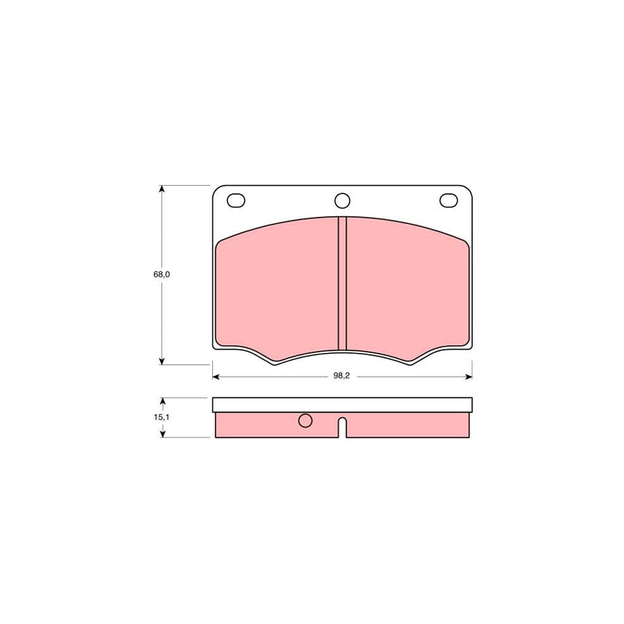TRW Gdb674 Brake Pad Set Not Prepared For Wear Indicator