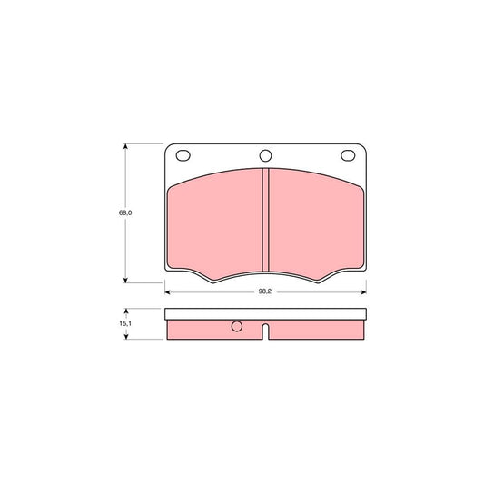 TRW Gdb674 Brake Pad Set Not Prepared For Wear Indicator
