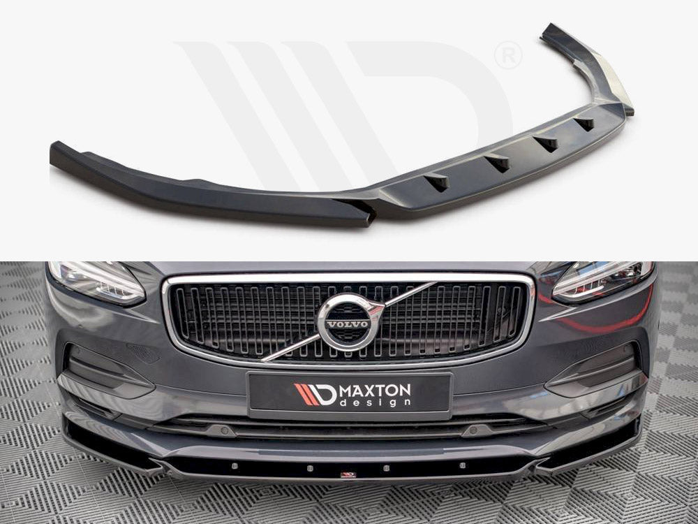 Maxton Design VO-V90-2-FD1T Front Splitter V.1 Volvo V90 MK2 (2016-2020) | Duco Car Parts UK Car Parts