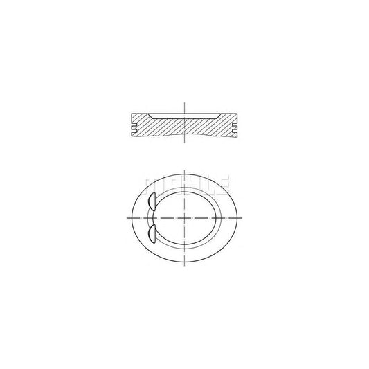 MAHLE ORIGINAL 011 03 00 Piston 86 mm, with piston rings