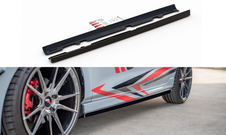 Maxton Design FO-FI-8-ST-SD1T Side Skirts Diffusers V.2 Ford Fiesta ST / ST-Line MK8 | Duco Car Parts UK Car Parts