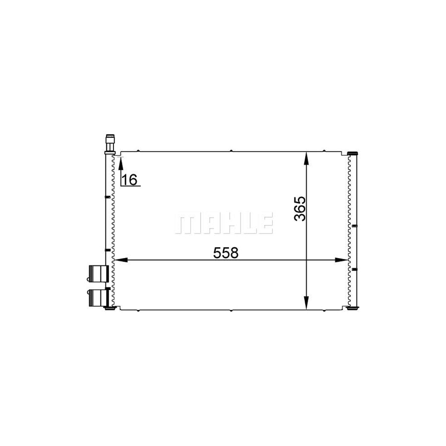 MAHLE ORIGINAL AC 298 000S Air conditioning condenser without dryer