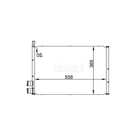 MAHLE ORIGINAL AC 298 000S Air conditioning condenser without dryer