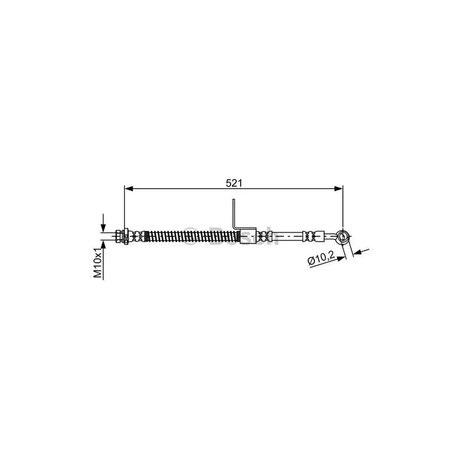 BOSCH 1 987 481 865 Brake Hose for HYUNDAI Coupe II GK 521Mm
