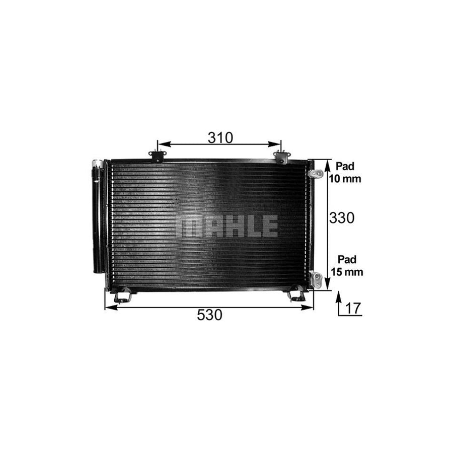 MAHLE ORIGINAL AC 292 000P Air conditioning condenser for TOYOTA YARIS with dryer