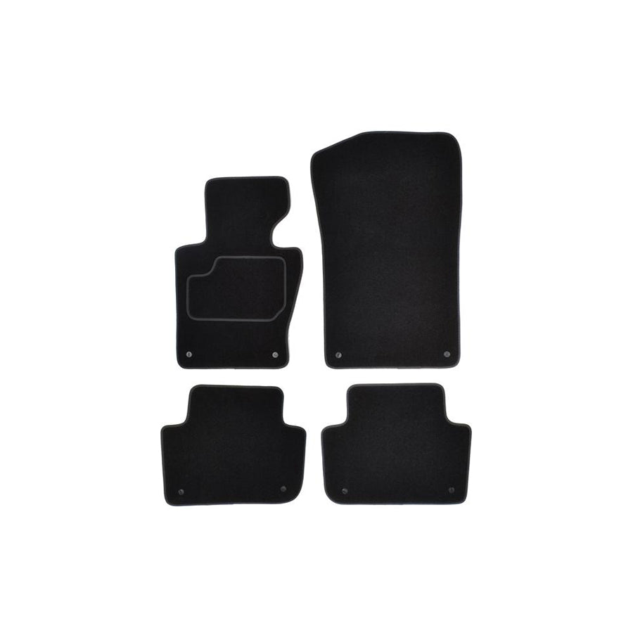 CUSTOPOL Tailored BM250C Floor mat set for BMW X3 (E83) Textile, Front and Rear, Quantity: 4, Black