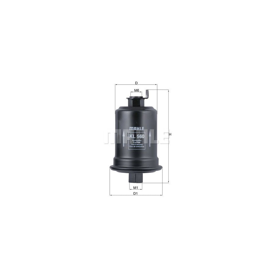 MAHLE ORIGINAL KL 560 Fuel filter In-Line Filter