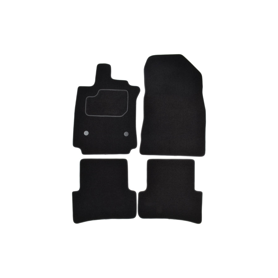 CUSTOPOL Tailored RNT135C Floor mat set for RENAULT CLIO Textile, Front and Rear, Quantity: 4, Black