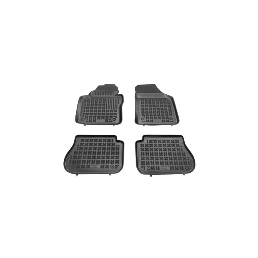 REZAW PLAST Tailored 200107 Floor mat set for VW Caddy III Estate (2KB, 2KJ, 2CB, 2CJ) Elastomer, Front and Rear, Quantity: 4, Black