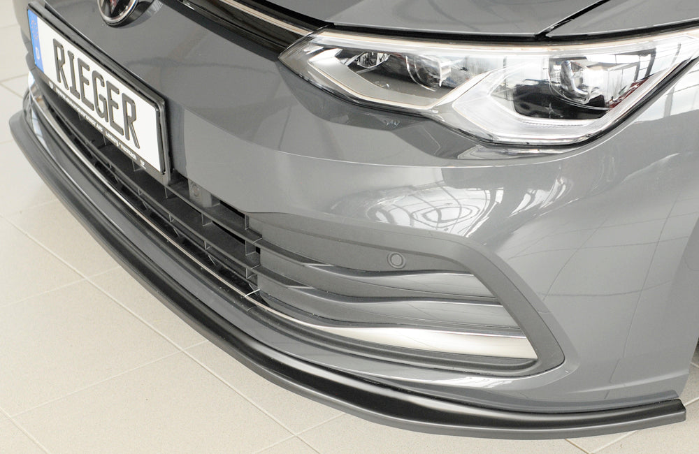 Rieger 00059600 VW Mk8 Golf Front Splitter -  Matte Black