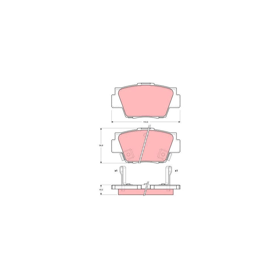 TRW Gdb3039 Brake Pad Set With Acoustic Wear Warning