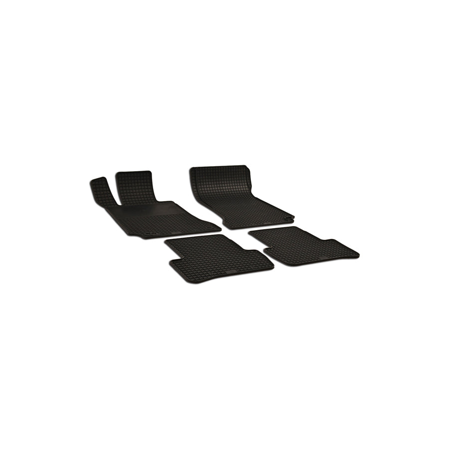 WALSER Tailored 50464 Floor mat set Elastomer, Front and Rear, Quantity: 4, Black