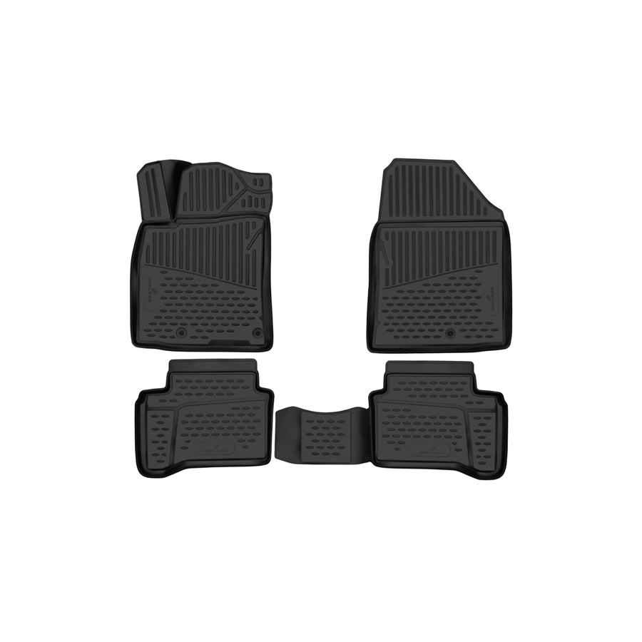 WALSER Tailored, XTR 75200 Floor mat set Elastomer, Front and Rear, Black