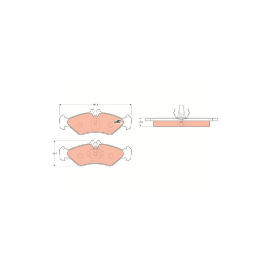 TRW Cotec Gdb1262 Brake Pad Set Prepared For Wear Indicator
