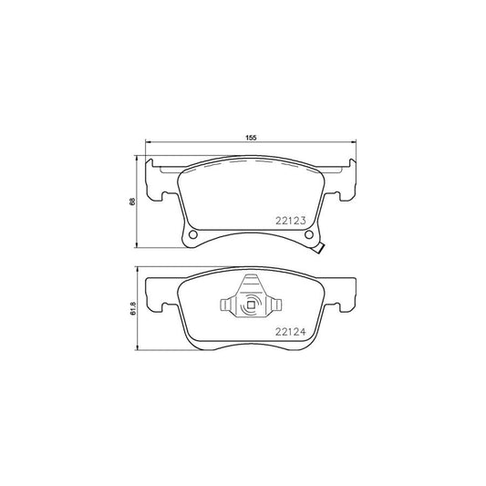 Brembo P 59 083 Brake Pad Set With Acoustic Wear Warning
