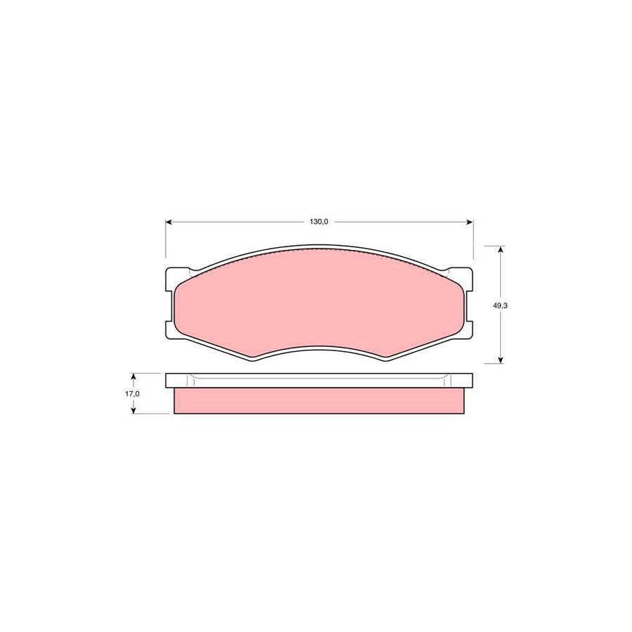 TRW Gdb318 Brake Pad Set Not Prepared For Wear Indicator
